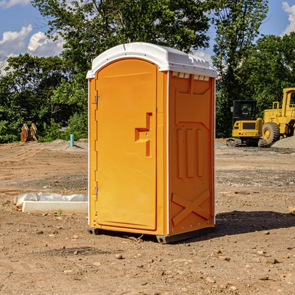 can i customize the exterior of the portable restrooms with my event logo or branding in Empire